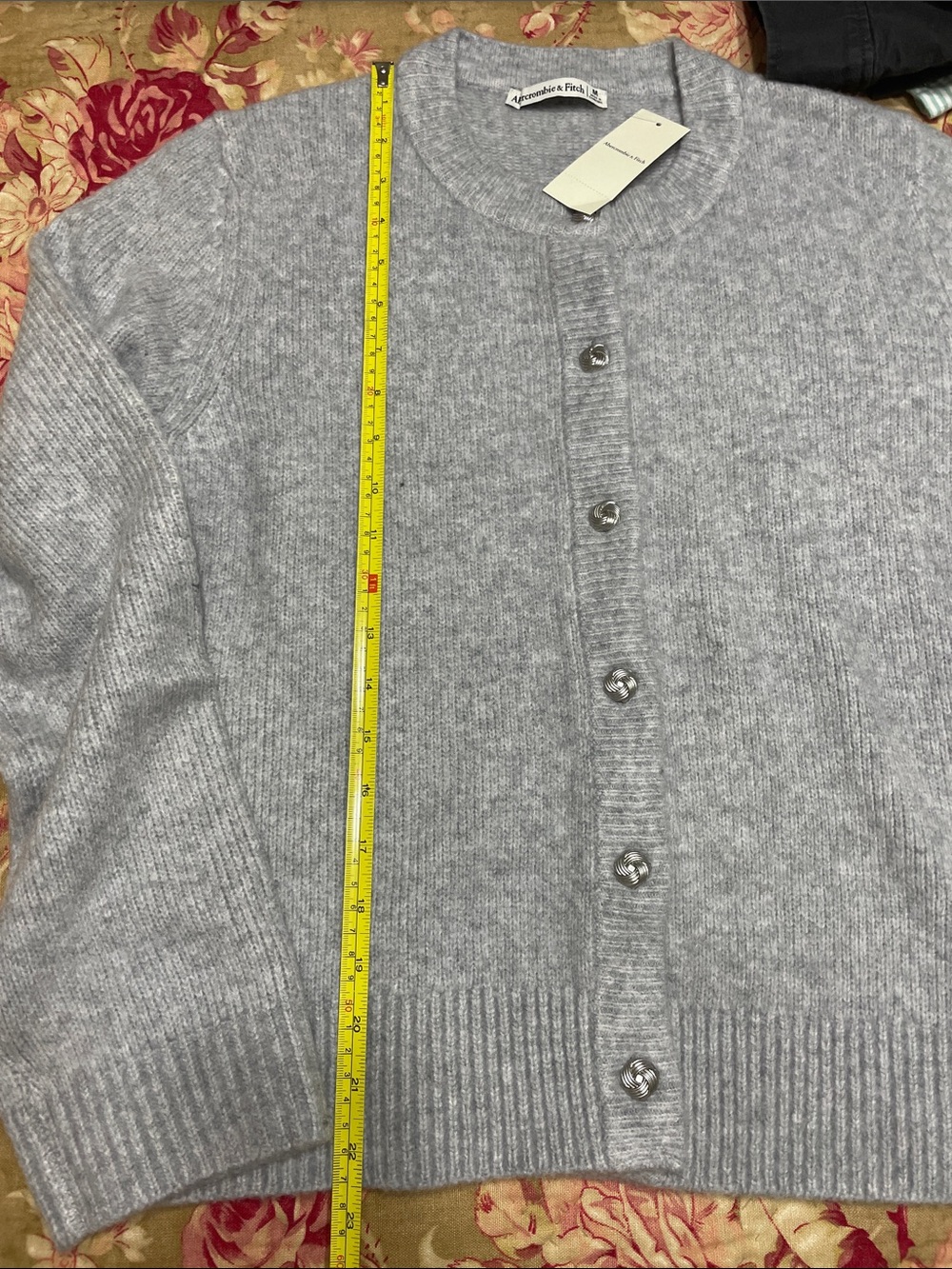 Abercrombie & Fitch Light Gray Women's Cardigan Size M NWT - Picture 5 of 5